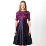 Floral Jacquard Midi Dress - Image 4