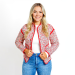 Red Floral Quilted Jacket