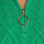 Green Cable Knit Sweater - Image 7