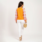 Bright Crochet Sleeve Knit Sweater - Image 5