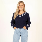 Leanna Knit V-Neck Top