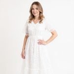 The Nadene Elegant White Midi Dress - Image 4