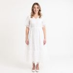The Nadene Elegant White Midi Dress - Image 2