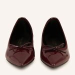 Patent Leather Flats Dark Red - Image 3