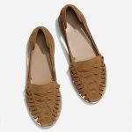 Ladies' Woven Strap Sandals Caramel - Image 3