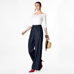 Denim Wide-Leg Pants