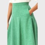 Peplum Skirt with Metallic Zip - Image 4