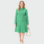 Peplum Skirt with Metallic Zip