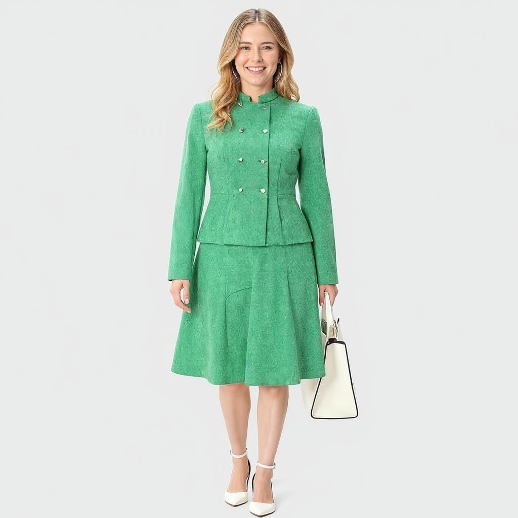 PicjamDownload (20) Peplum Skirt with Metallic Zip - Image 1