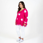 Heart-Pattern Knit Pullover - Image 2