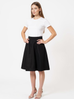 Peplum Skirt with Metallic Zip - Image 5