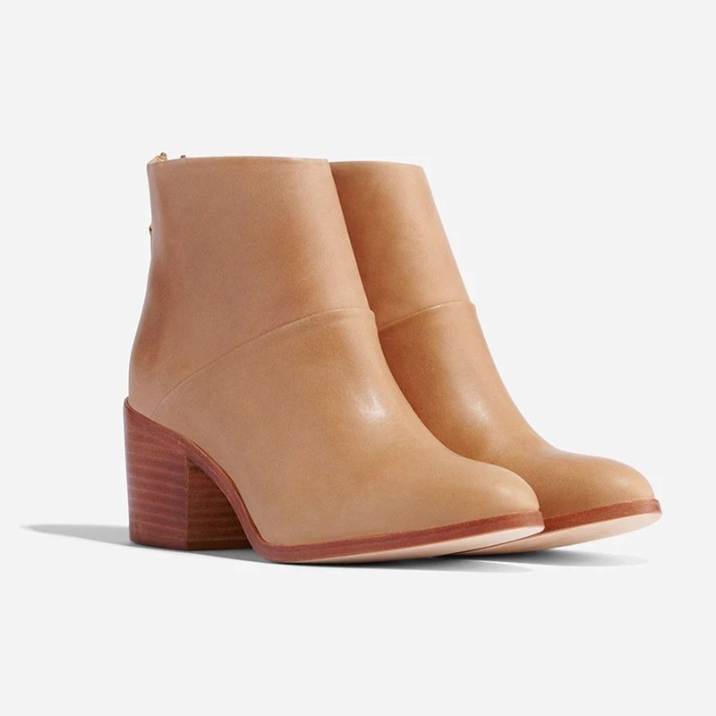 WF-0013-ALM_Pair_Front_0280-1 Dari Ankle Boot Almond - Image 1