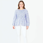 Violet Bloom Elegance Top - Image 3