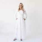 Allara White Lace Maxi Dress