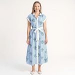 Stroll in Bloom Blue Floral Midi Dress - Image 2