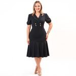 Maricela Puff Sleeve Midi Dress - Image 2