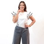 White Flutter Sleeve Blouse - Image 2