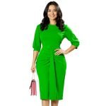 Lyrika Sleeve Draped Midi Dress