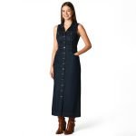 Blue Denim Button-Up Dress