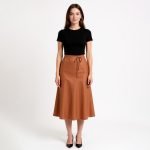 Hazel Faux Leather Midi Skirt - Image 4