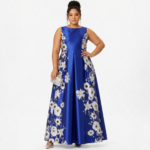 Royal Blue A-Line Gown - Image 6