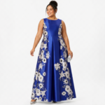 Royal Blue A-Line Gown - Image 2