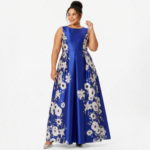 Royal Blue A-Line Gown - Image 4
