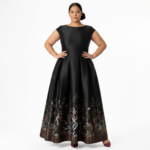 Floral Embroidered Evening Gown - Image 2