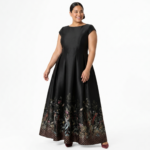 Floral Embroidered Evening Gown - Image 7
