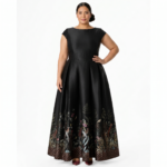 Floral Embroidered Evening Gown - Image 9