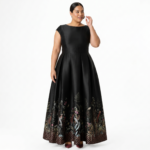Floral Embroidered Evening Gown - Image 4