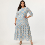 Blue Crochet Lace Maxi Dress - Image 8