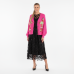 Pink Gingerbread Christmas Cardigan - Image 4