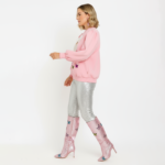 Pink Santa Butterfly Christmas Sweater - Image 6