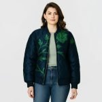 Floral Embroidered Bomber Jacket