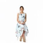 Sky Blue Floral Midi Dress - Image 4