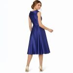 Royal Blue Satin Midi Dress - Image 7