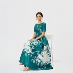 Green Floral Belted Maxi Dress - Image 3