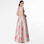 Blush Pink Floral Satin Maxi Dress - Image 8