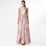 Blush Pink Floral Satin Maxi Dress - Image 5