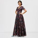 Black Multicolor Floral Maxi Dress - Image 3