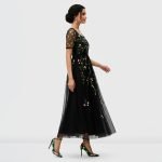 Floral Embroidered Tulle Maxi Dress - Image 5