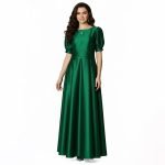 Emerald Puff Sleeve Maxi Dress - Image 3