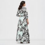 Black & Mint Floral Maxi Dress - Image 7