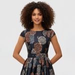 Brocade Cap Sleeve Maxi Dress - Image 5