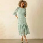 Mint Lace Tiered Midi Dress - Image 2