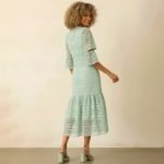 Mint Lace Tiered Midi Dress - Image 7