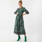 Paisley Shirt Collar Midi Dress - Image 3