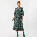 Paisley Shirt Collar Midi Dress - Image 2
