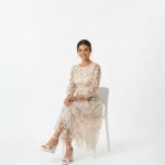 Blush Sheer Embroidered Midi Dress - Image 3